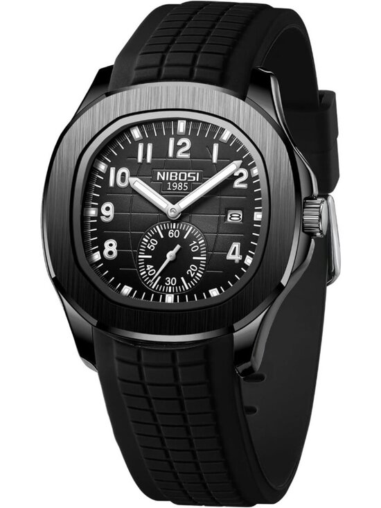 Other - Men's Black Analog Quartz Silicone Strap Waterproof Unique Dainty Wrist Watch